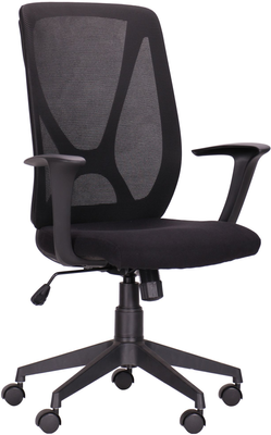 Крісло AMF Nickel Black сидіння Сідней-07/спинка Сітка SL-00 Black 1000089 фото
