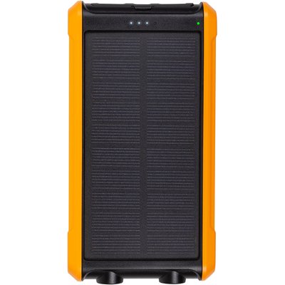 Універсальна мобільна батарея PowerPlant 10000mAh, 2xUSB-A, сонячна панель 5.5V-0,2A 1007850 фото
