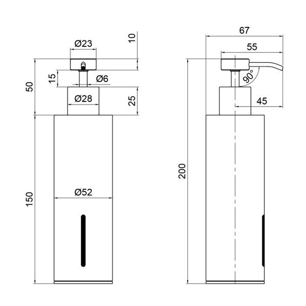 Дозатор рідкого мила Qtap Liberty ANT 1152-1 (QTLIBANT11521) 1007666 фото