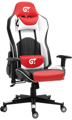 Комп'ютерне крісло для геймера GT Racer X-5813 black/red/white