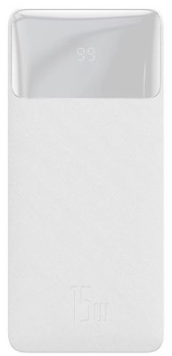 Універсальна мобільна батарея Baseus Bipow Overseas 15W 10000mAh White (PPBD050002)