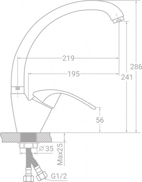 Смеситель TAU SF-4B439C 1010331 фото