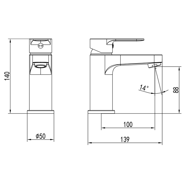 Смеситель для раковины Corso DE-1A139C 1010383 фото