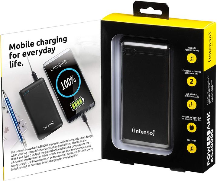 Універсальна мобільна батарея Intenso XS20000 20000mAh (7313550) 1007857 фото