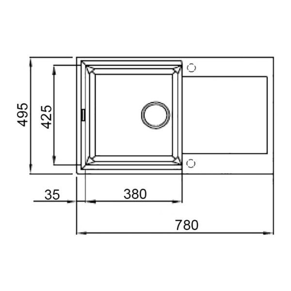 Кухонная мойка Lidz 790x495/230 MAR-07 (LIDZMAR07790495230) 1002825 фото