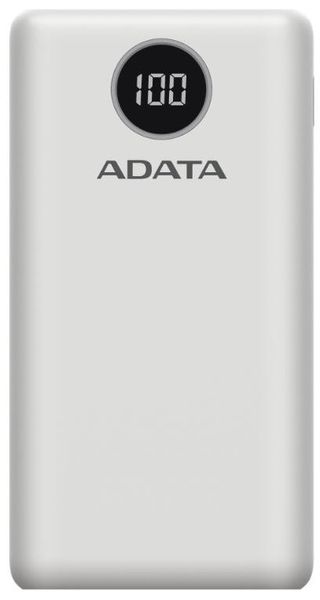 Универсальная мобильная батарея ADATA P20000QCD 20000mAh White 1007844 фото