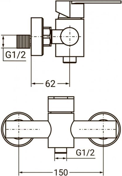 Змішувач для душа Aquatica HT-1D171P 1010352 фото