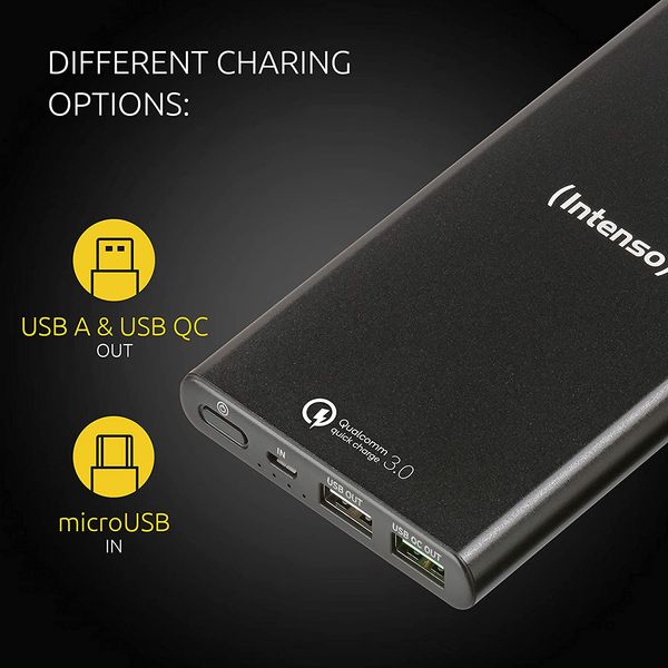 Універсальна мобільна батарея Intenso Q10000 10000mAh (7334530), black 1007859 фото