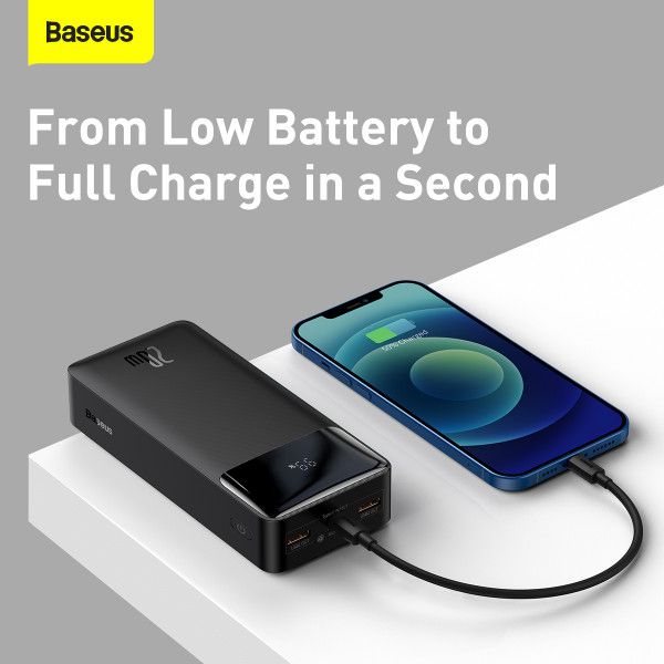 Универсальная мобильная батарея Baseus Bipow Digital Display Powerbank 20W 30000mAh Black (PPDML-N01) 1007904 фото