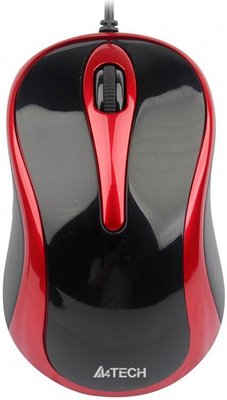 Мышь A4Tech N-350-2 Red-Black USB V-Track 1006303 фото